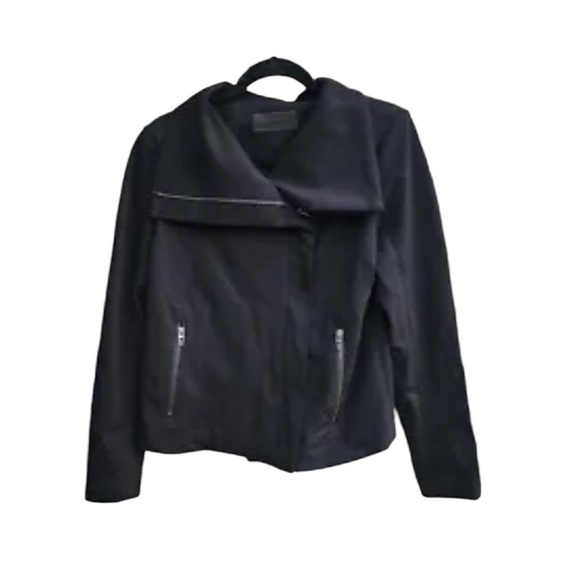 BLANK NYC Scuba Knit Moto Jacket. Revolve. Rayon Spandex Black Size M #926 - Picture 8 of 10